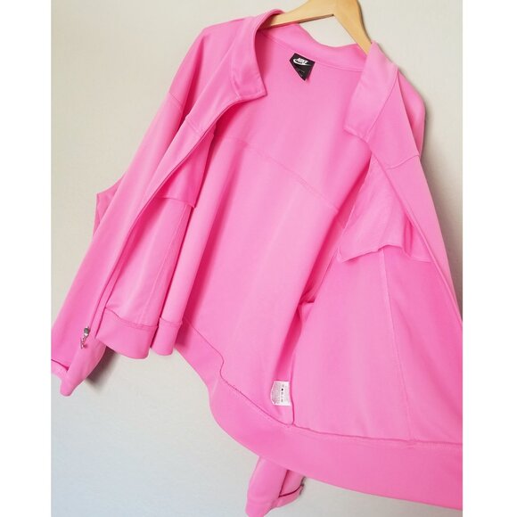Nike Sportswear Swoosh Women Plus 3X Polyknit Track Jacket Full Zip Pink CZ6753 - Picture 14 of 16